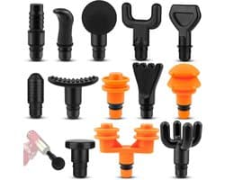 Massage gun accessoires set met 13 opzetstukken - veelzijdige massagekoppen - voor ontspanning van spieren - ShopVlot