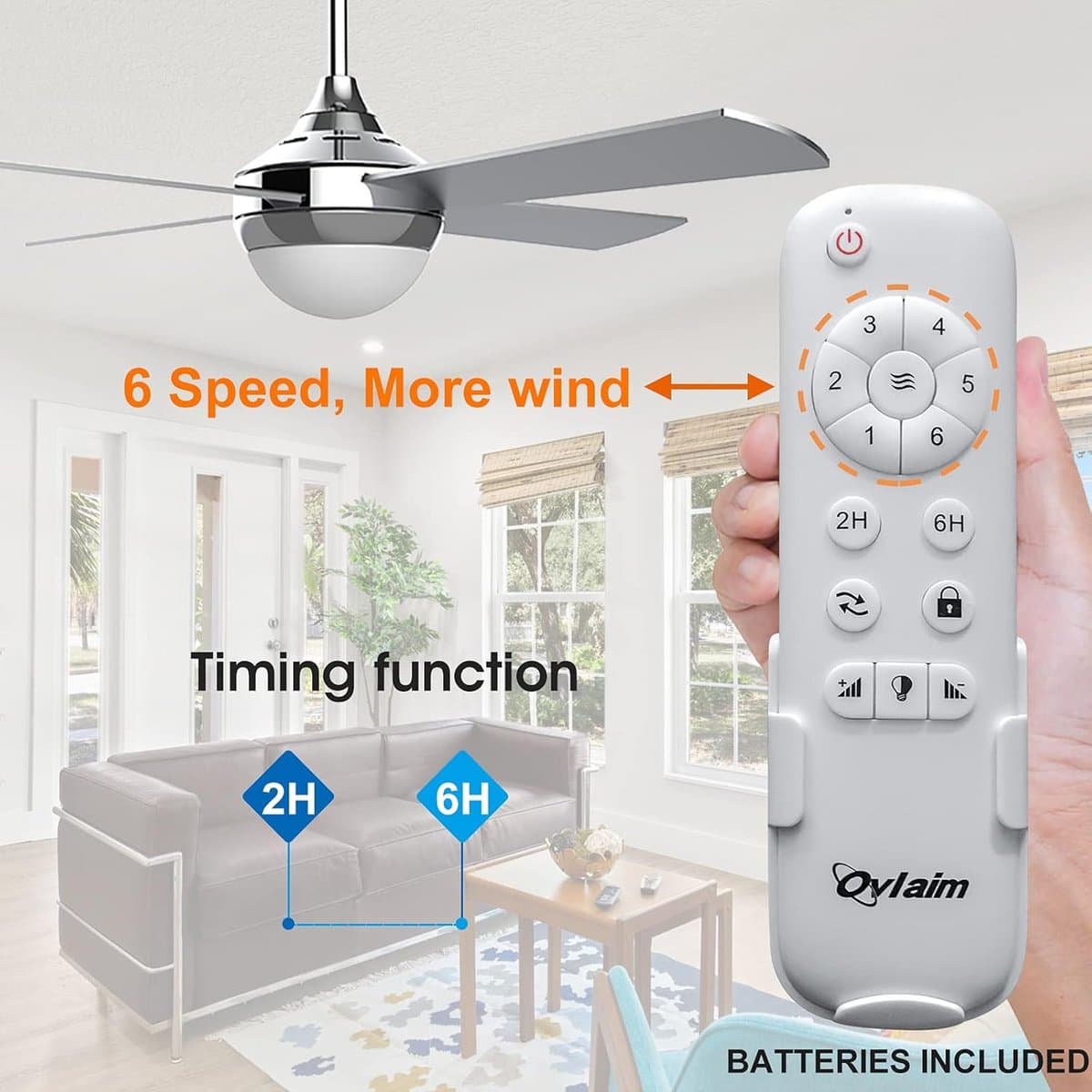 Plafondventilator met Verlichting - Plafonniere - Plafondarmatuur - licht systeem — afbeelding 1