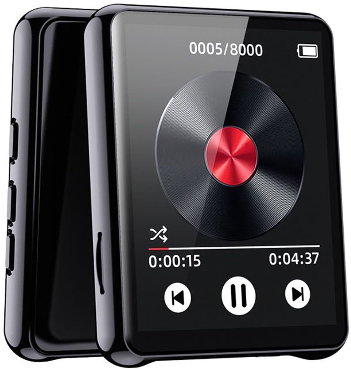 MP3-speler, 32 GB, Bluetooth 5.0, HD-audiokwaliteit, multifunctionele toepassingen, draagbaar, zwart. — afbeelding 1