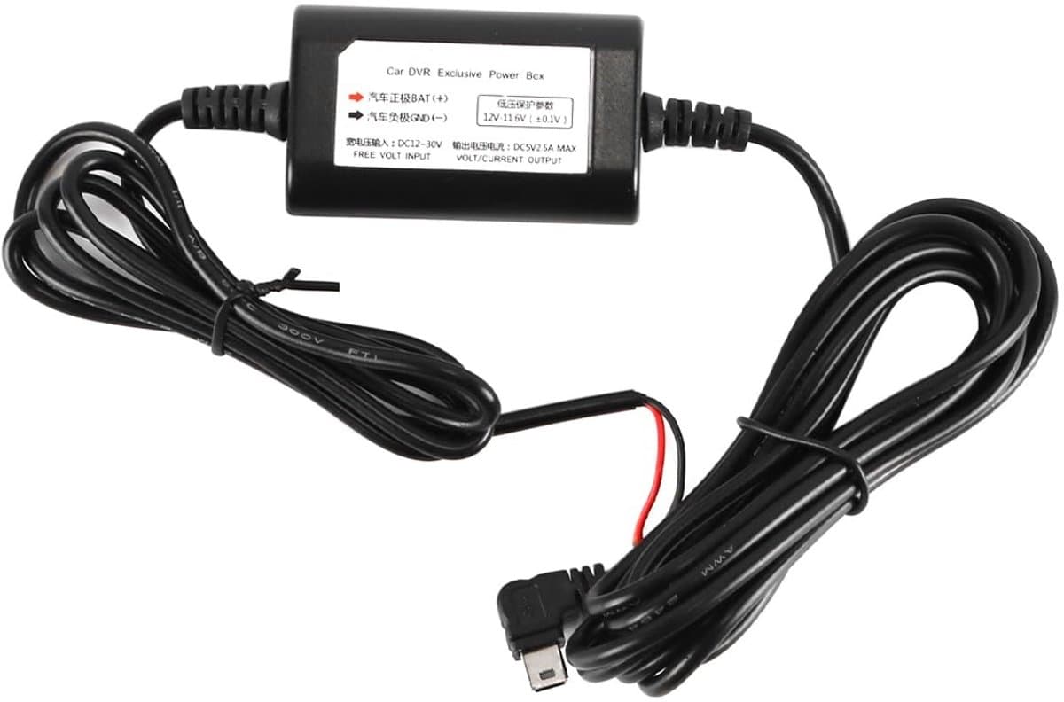Allecto - Voltage Beschermingslijn Dashcam Hardwire Kit 12V-24V naar 5V 2.5A voor Parkeerbeheer — afbeelding 1