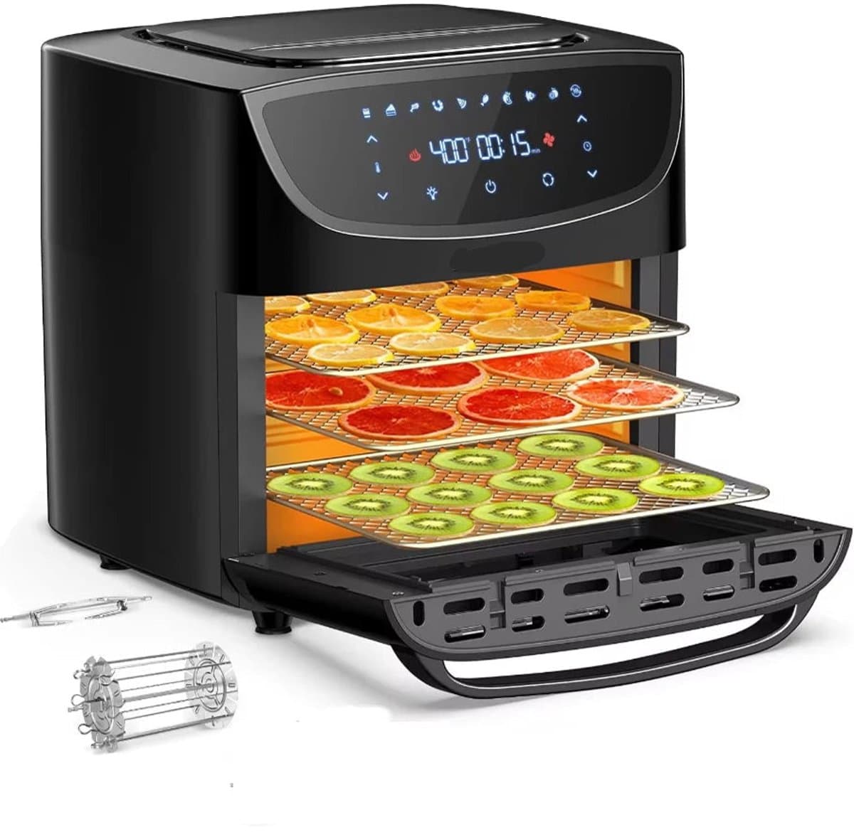 Airfryer - 18L – Heteluchtfriteuse - 10-in-1 Digitale Convectie Oven – 1800W - Airfryer en Toaster Combinatie – Groot Formaat - met LED Scherm - Meerdere Rekniveau's — afbeelding 1