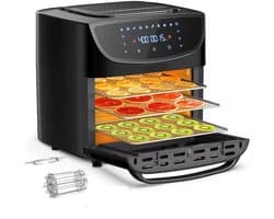 Airfryer - 18L – Heteluchtfriteuse - 10-in-1 Digitale Convectie Oven – 1800W - Airfryer en Toaster Combinatie – Groot Formaat - met LED Scherm - Meerdere Rekniveau's