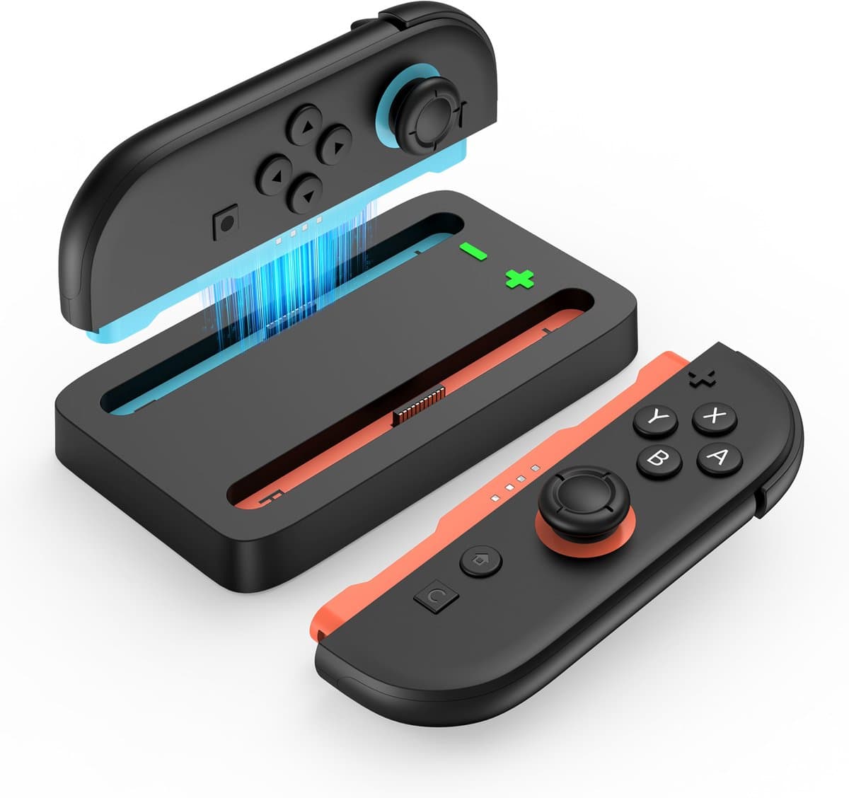 Oplaadstation voor Nintendo Switch 2 van MMOBIEL – Compacte Laadbasis voor 2 Joy-Con Controllers (Links + Rechts) met LED Laadstatus – USB naar Type-C Kabel – Accessoires Opbergmogelijkheid voor NS2 — afbeelding 1