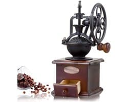 Koffiemachine-retro stijl hout handslijpen-handmatige kruk-krabber wiel vorm-25 * 11,5 cm