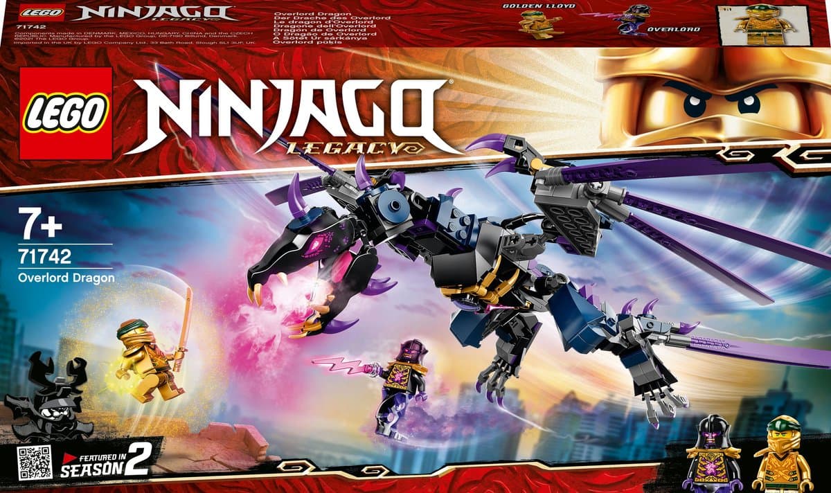 LEGO® NINJAGO® Legacy Overlord Draak 71742 ninjaspeelset met een verstelbare speelgoeddraak en NINJAGO Lloyd; geweldig LEGO cadeau voor ninjafans en kinderen vanaf 7 jaar die van uniek actiespeelgoed houden (372 onderdelen) — afbeelding 1