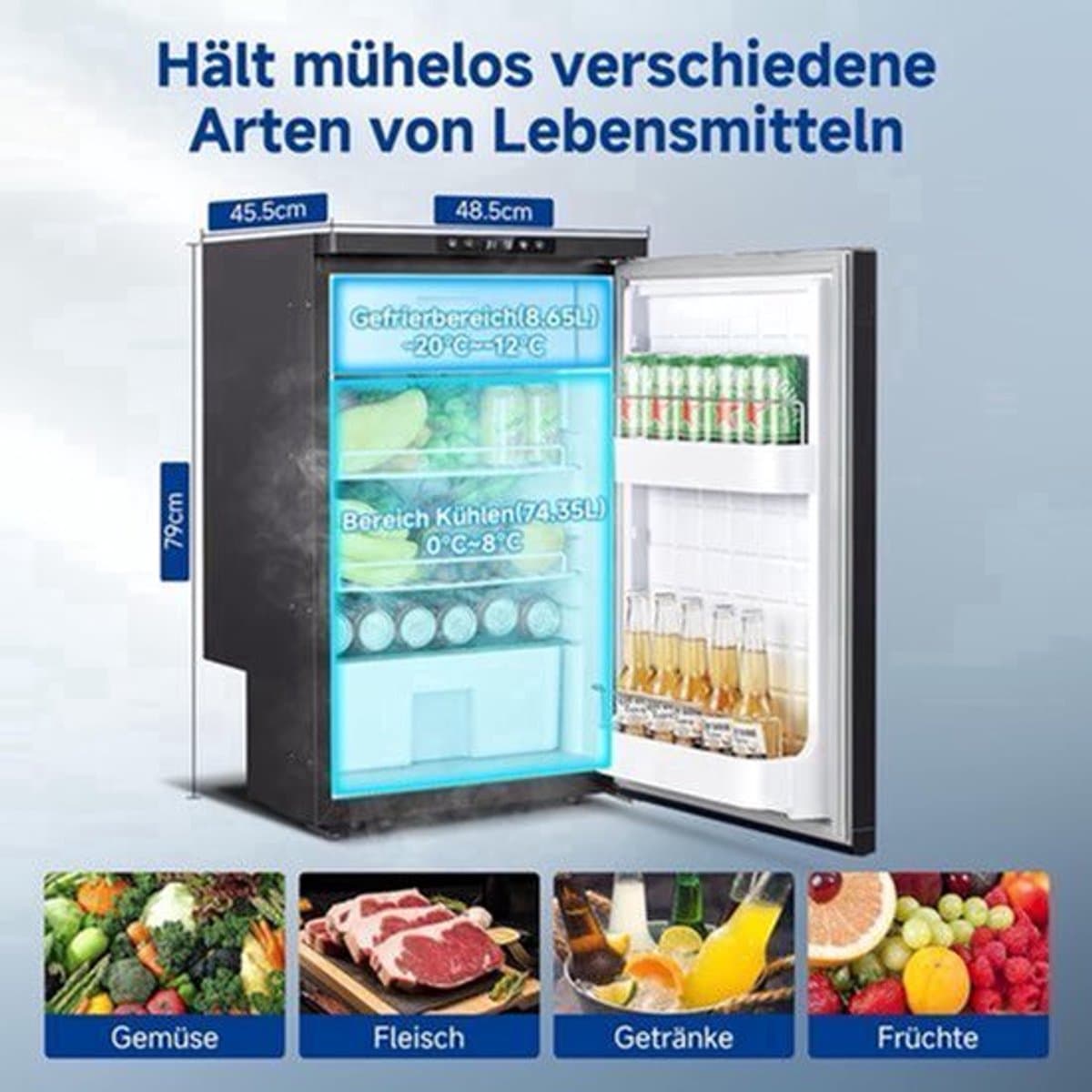 Mobiele Koelkast – Compressor Koelkast – Draagbare Koelkast – Camper Koelkast – Auto Koelkast – 83 Liter Inhoud – App Bediening & Instelbare Temperatuur -20°C tot 8°C — afbeelding 1