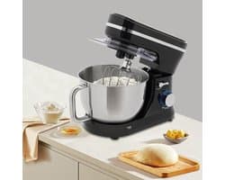 Keukenmachine - 1000 W Vermogen - 4,5 Liter Mengkom - Elektrisch - Inclusief Deeghaak En Garde - Voor Brood En Cake - Gezinsgebruik