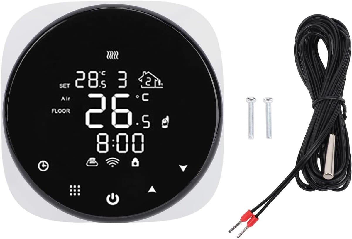 Slimme Thermostaat - Vloerverwarming Regelaar - Comfort Instellen - Afstandsbediening Via App - Wandmontage - Wit — afbeelding 1