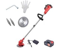 Draadloze Grasmaaier - Grastrimmer Elektrisch - Gazon Onderhoud - Verstelbare Steel - 2 kg - Zwart