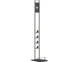Stofzuiger Opbergstandaard - Stofzuigerhouder Accessoires - Schoonmaak Organiseren - Robuuste Metalen Constructie - 1265 cm Hoog - Zwart