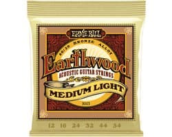Ernie Ball Earthwood - Akoestische Gitaarsnaren - 80/20 Bronze - Medium Light Gauge - 12-16-24w-32-44-54