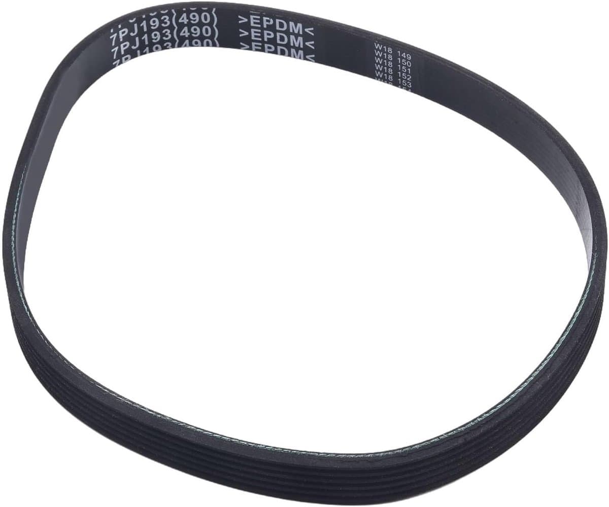 Aandrijfriem Grasmaaier - Vervangingsriem Motor - Onderhoud Tuinmachine - Robuuste Rubber Constructie - 490mm Metrisch - Zwart — afbeelding 1