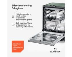Klarstein Vaatwasser Luxara inbouw – geïntegreerde vaatwasser voor 14 couverts, met 8 programma's, AquaStop protectie, eco wasprogramma en gering waterverbruik,6L - voor Keuken - Snelprogramma - glas - Dishwasher - Afwasmachine
