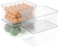Omgoods - Set van 4 Voedselopslagdozen, 10L voor Magnetron en Vriezer