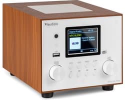 DAB radio - Audizio Vieste - DAB+ radio met subwoofer en Bluetooth - Wit - Met afstandsbediening