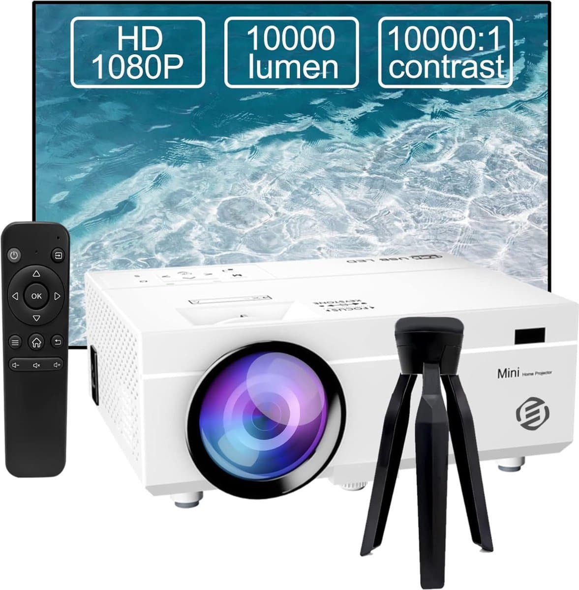 Equivera Mini Beamer - Draagbare Beamer - Beamer - Mini Beamer Projector - Projector - Mini Projector — afbeelding 1