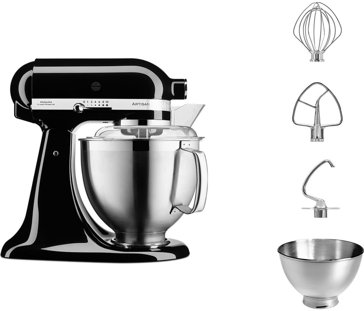 KitchenAid Artisan KSM185 keukenmachine - Zwart - 5KSM185PSEOB — afbeelding 1