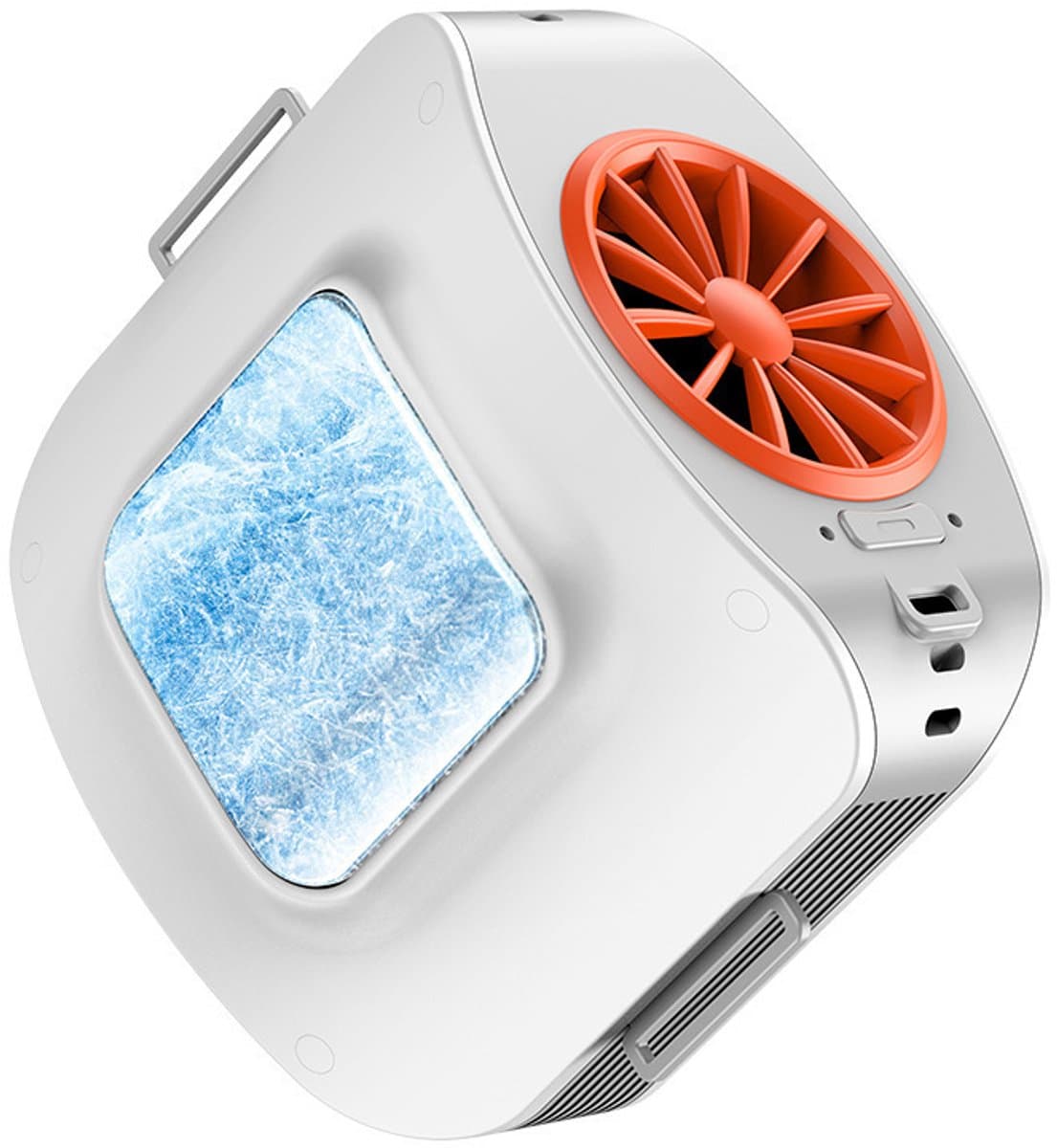 Draagbare tailleventilator-airconditioner met koelplaat, draagbare riemventilator, oplaadbare batterijgevoed, 3+1 snelheidskoeling voor kamperen in de buitenlucht. — afbeelding 1