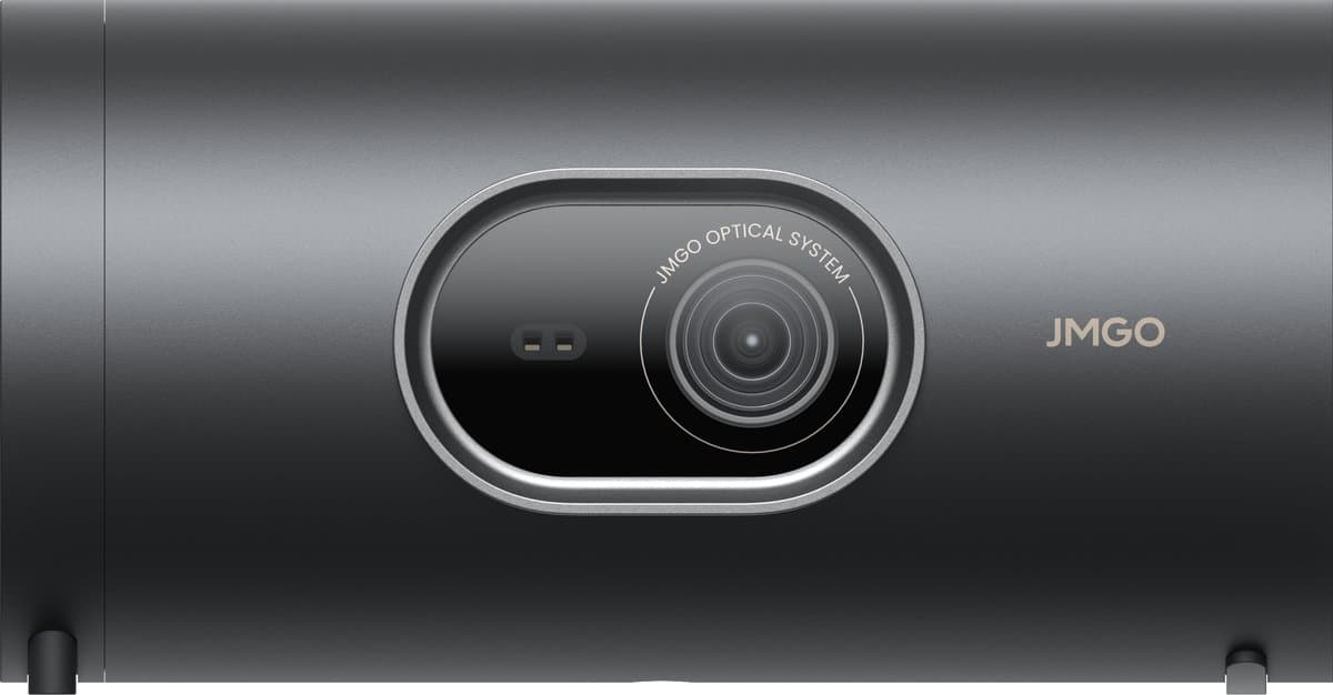 JMGO PicoPlay+ - 450 ISO Lumen - Audio door Dolby Digital - 1080P - Google TV - 3D-Active - HDR10 - met WiFi & Bluetooth voor Thuis en Outdoor - Inclusief Optisch Filter - Beamer - Projector — afbeelding 1