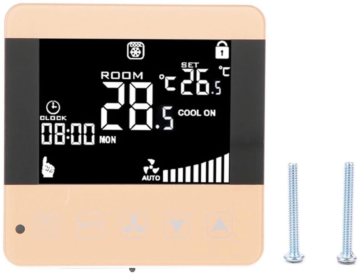 Slimme Digitale LCD Thermostaat voor Ventilatorconvector en airconditioning met Wifi — afbeelding 1