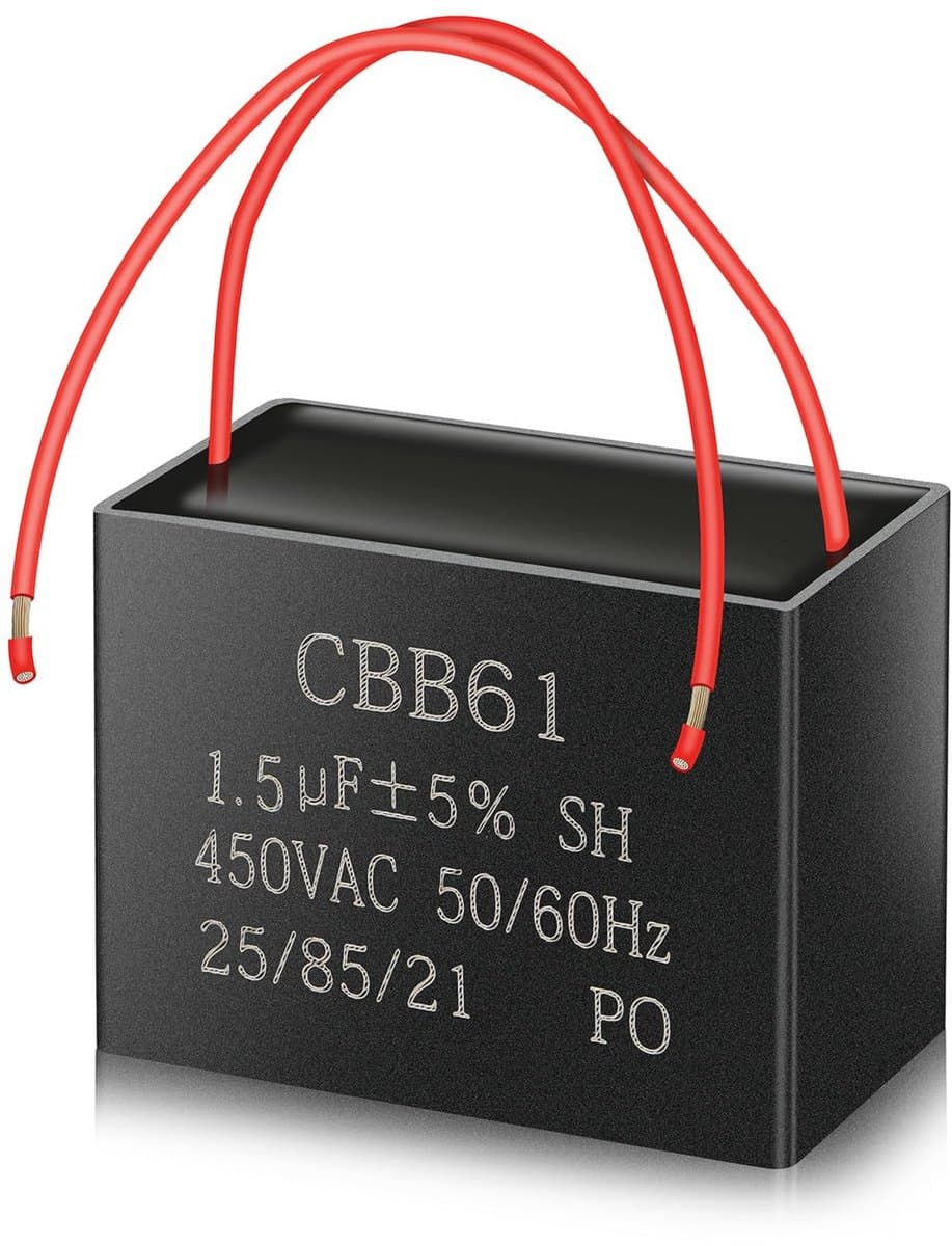 Aanloopcondensator voor AC motor 1,5uF 450V voor ventilatoren (3 stuks) — afbeelding 1