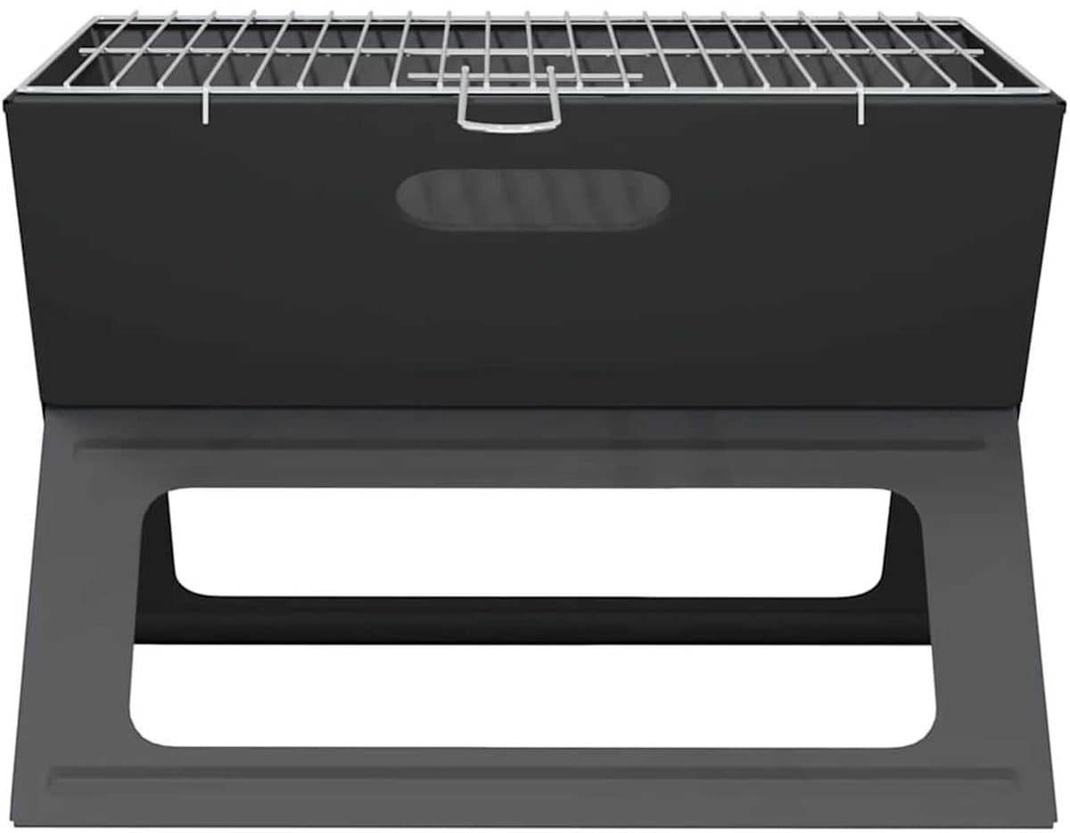 vidaXL - Buitengrill - Zwart - 46 - x - 31 - x - 31 - cm - Staal — afbeelding 1