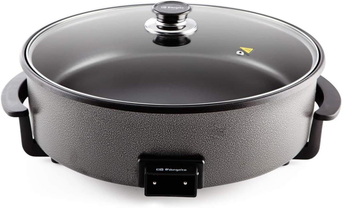 RVV® Partypan -Airfryer -Hapjespan - 1500 W - 40 cm Diameter - Grijs -41 cm x 47 cm x 18 cm — afbeelding 1