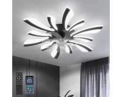 Dimbare Plafondventilator met Verlichting en Afstandsbediening – 78 cm Modern Ontwerp, 6 Snelheden voor Zomer en Winter
