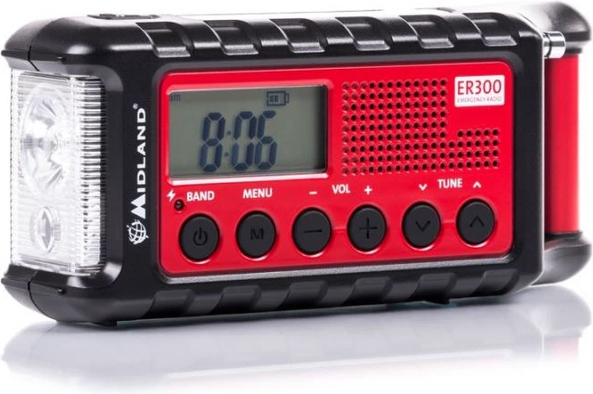Midland ER-300 AM-FM radio met USB en zonnecellen — afbeelding 1