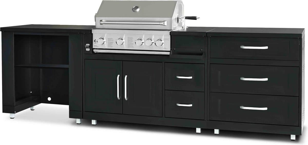 Oviala - 3-delige buitenkeuken met barbecue - Memphis — afbeelding 1