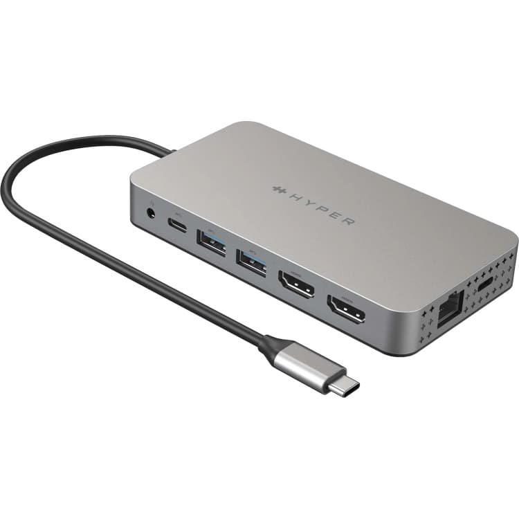 Hyper Drive Dual 4K HDMI 10-in-1 USB-C Hub dockingstation — afbeelding 1