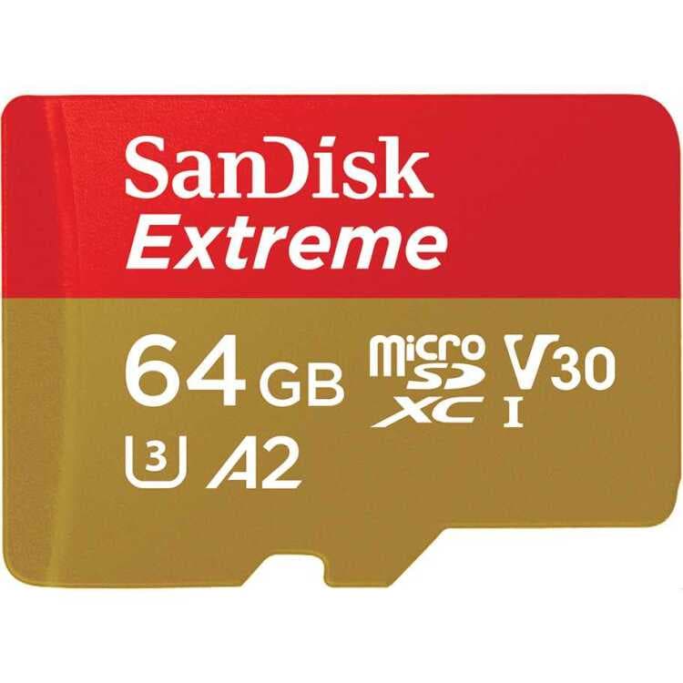 SanDisk Extreme microSDXC 64 GB geheugenkaart — afbeelding 1