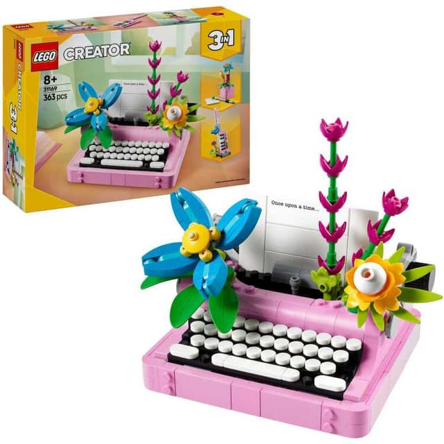 LEGO Creator 3-in-1 - Typemachine met bloemen Constructiespeelgoed