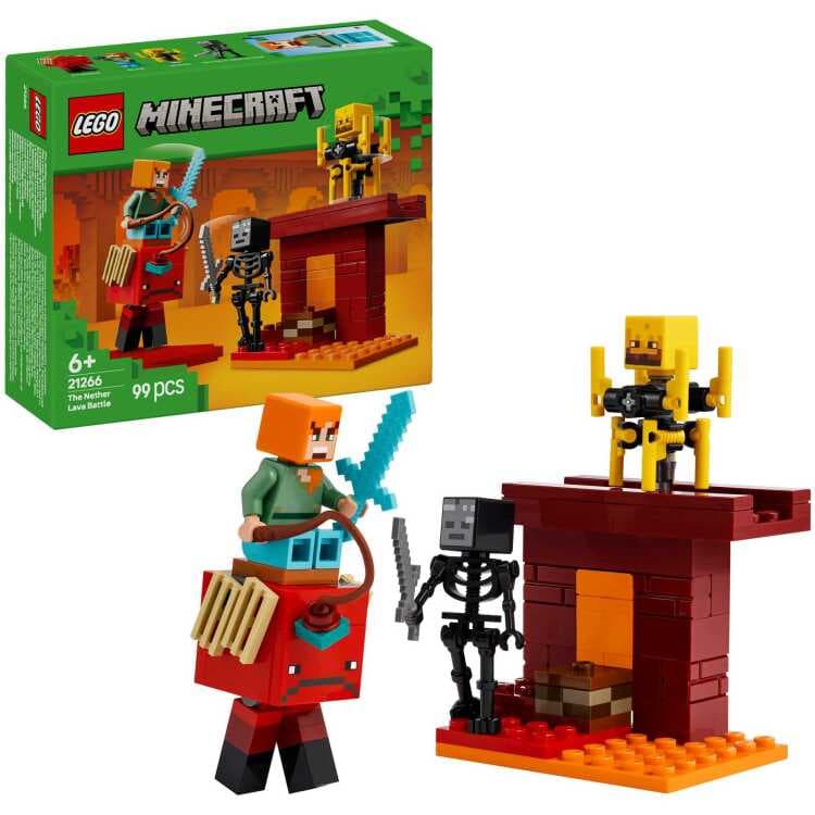 LEGO Minecraft - De lavastrijd in de Nether Constructiespeelgoed — afbeelding 1