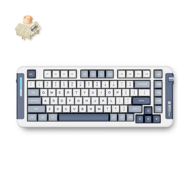 MCHOSE X75 Navy Blue Icy Creamsicle Wireless Gasket Mount Mechanical toetsenbord — afbeelding 1