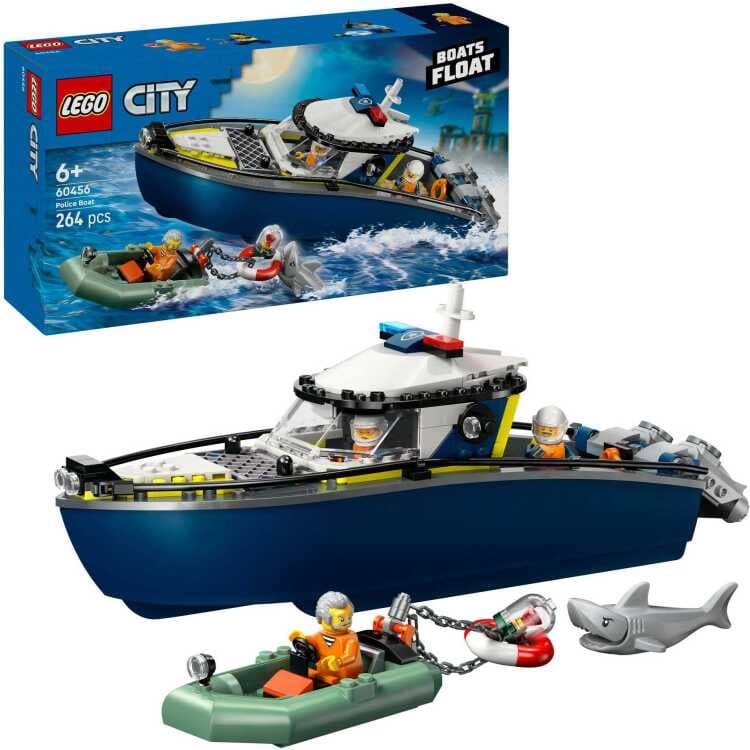 LEGO City - Achtervolging met politieboot Constructiespeelgoed — afbeelding 1