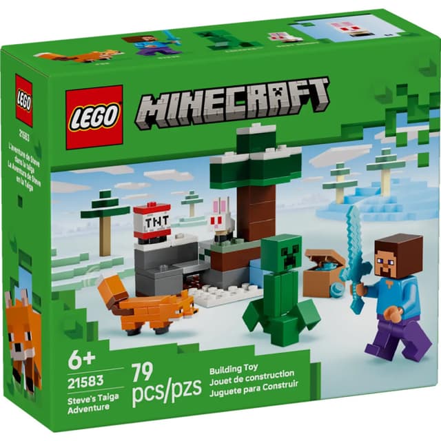 LEGO Minecraft - Steve's Taiga-avontuur Constructiespeelgoed