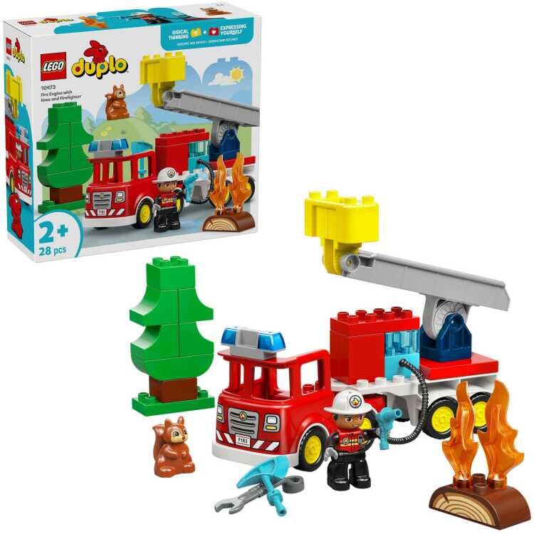 LEGO DUPLO - Brandweertruck met slang en brandweerman Constructiespeelgoed — afbeelding 1