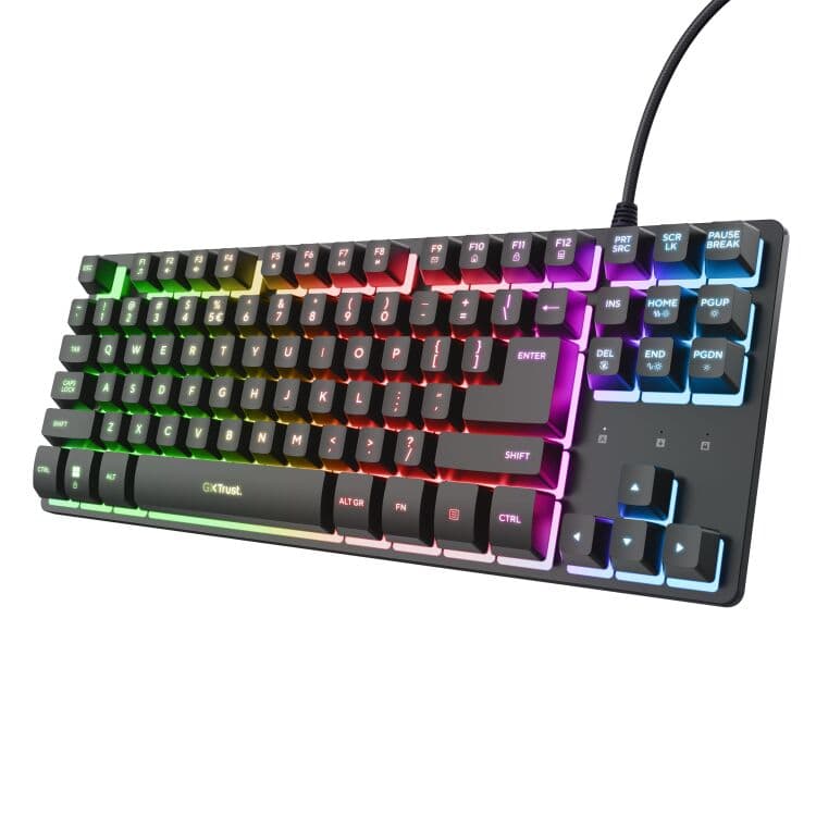 Trust GXT 833 Thado Toetsenbord met TKL-verlichting gaming toetsenbord — afbeelding 1