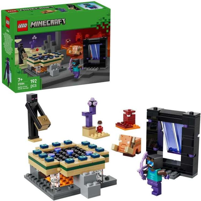 LEGO Minecraft - Reis naar de Nether en het End-portaal Constructiespeelgoed
