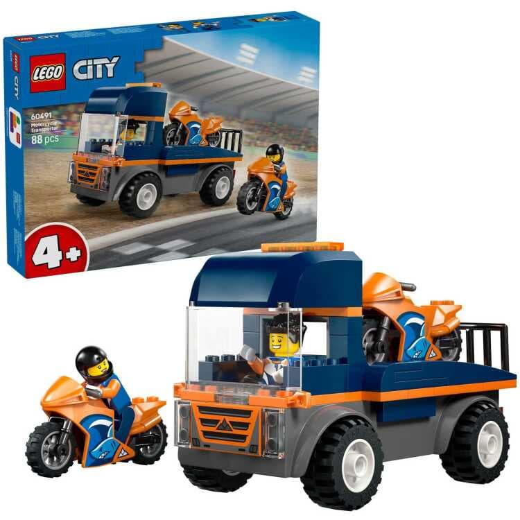 LEGO City - Transportwagen voor motoren Constructiespeelgoed — afbeelding 1
